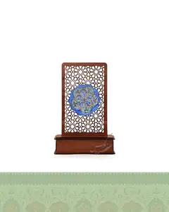 تندیس مشبک بشقاب میناکاری
