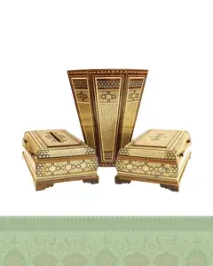 سرویس جا قاشقی و سطل و کلینکس خاتم کاری