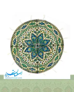 رومیزی قلمکار گرد کوچک 40 سانتیمتری
