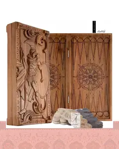 تخته نرد منبت کاری و CNC طرح شوالیه