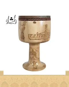 تنبک حلمی سوخته کاری دهانه 27 طرح 2