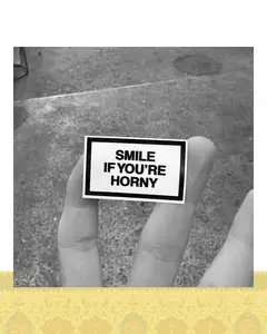 استيكر "smile if"