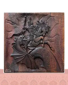 تخته نرد منبت کاری شده طرح شوالیه 60 سانت - بدون کیف