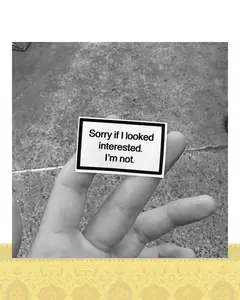 استيكر "sorry if"