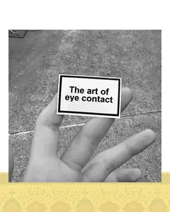 استيكر "art of eye contact"