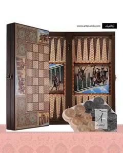 تخته نرد و شطرنج طرح خاتم چوگان هخامنشی