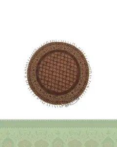 سفره قلمکار گرد اعلا طرح آتوسا - 120 سانتی متر