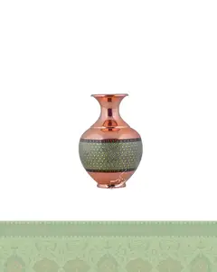 گلدان مس و خاتم مدل بلونی آقاجانی