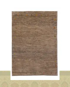 گبه دستباف قشقایی خودرنگ قشقایی کرم طوسی کد 2428 (300 در 200)
