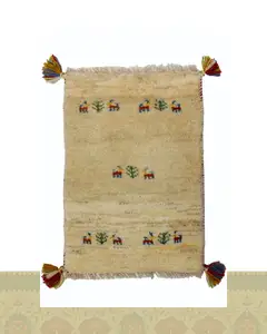 گبه دستباف قشقایی خودرنگ کوچک کد 2349 (60 در 41)