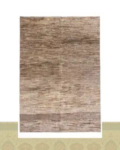 گبه دستباف قشقایی چهار متری طوسی ساده مینیمال کد 2352 (237 در 166)
