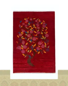 گبه دستباف قشقایی سه متری درخت انار کد 2340 (198 در 140)