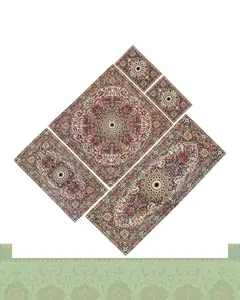 سرویس ترمه ابریشم ۵ تکه طرح باغ بهشت