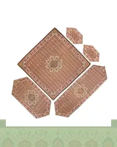 سرویس ترمه ابریشم ۵ تکه طرح گلفرنگ