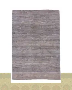 گبه دستباف قشقایی خودرنگ طوسی شش متر کد 2451 (290 در 202)