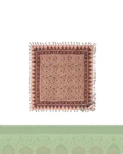 پارچه قلمکار طرح بته سرکج ریز 100*100