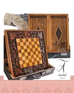 تخته نرد و شطرنج منبت کاری - بدون کیف