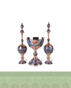 سرویس دکوری مس و مینا نقاشی سایز سوپر