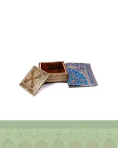 ست شکلات خوری خاتم و ترمه ابریشم