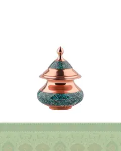 قندان فیروزه کوبی مدل دخل سایز کوچک