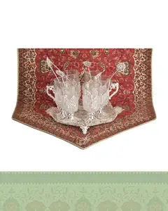 سرویس قهوه خوری ملیله کاری پایه دار