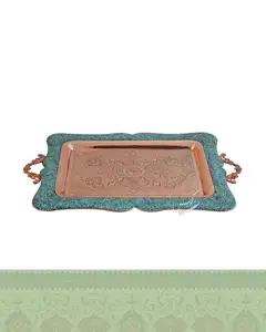 سینی فیروزه کوبی مستطیل