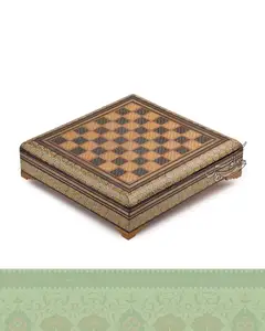 شطرنج خاتم کاری شده مدل جعبه ای