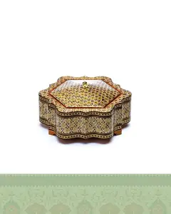 شکلات خوری خاتم کاری دالبری شش ضلعی