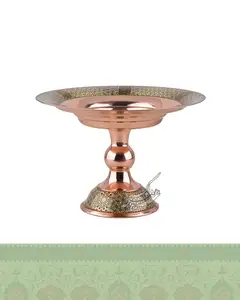 شیرینی خوری مس و خاتم کاری - قطر داخلی cm 30