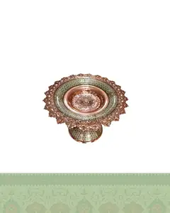 شیرینی خوری مس و خاتم قطر 20