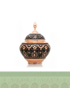 قندان مس و حکاکی مدل سیبی