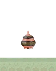 قندان مس و خاتم متوسط آقاجانی
