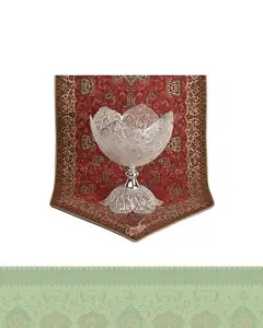كاسه آجیل شش خانه مليله کاری 4 سایز - 25 سانتی