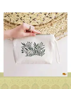 کیف پارچه ای کوچک طرح برگ زیتون