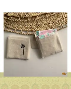 کیف پد بهداشتی طرح قاصدک - سایز 2 / طوسی