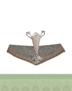 گلدان دکوری دسته دار ملیله کاری متوسط