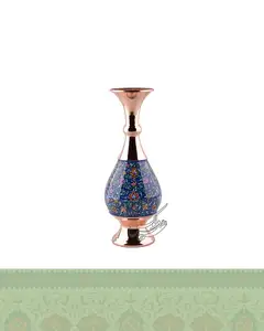 گلدان مس و پرداز سایز 25 سانتی