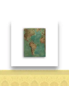 دفتر رقعی دوختی طرح نقشه سبز کد ۰۰۱