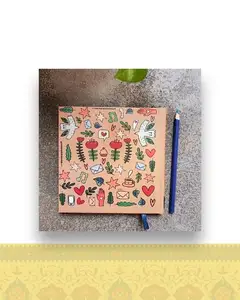 دفتر خشتی متوسط دوختی طراحی طرح کریسمس کد ۰۴