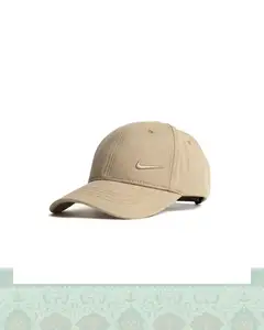 کلاه كتان بيسبالي B500 گلدوزي NIKE - خاکی