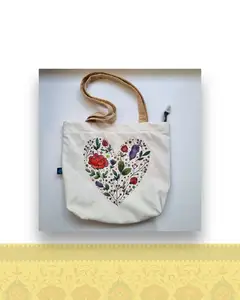 کیف دوشی طرح قلب گلی کد ۱۰۷