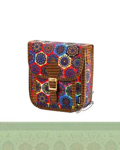 کیف ترمه دخترانه سنتی طرح خورشیدی