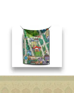 بک دراپ پارچه ای طرح دانشگاه تهران کد ۰۱۲ - 50X70