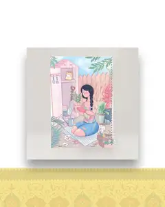 دفتر رقعی طرح باغبانی کد ۱۵۳ - طراحی 100 برگ
