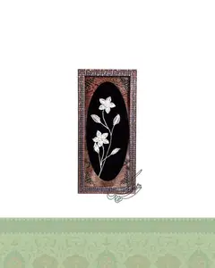 قاب گل نقره چوبی