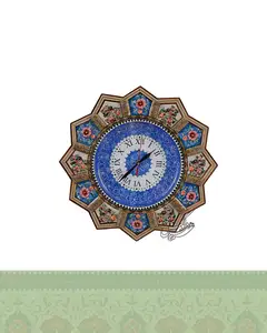 ساعت دیواری خاتم و میناکاری