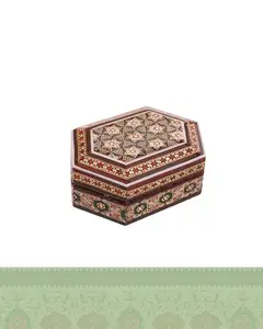 جعبه جواهر خاتم کاری اصفهان کد 920