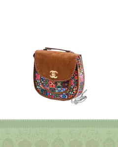 کیف پارچه ای طرح سنتی مدل چهار گل