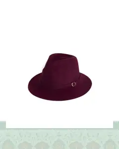 کلاه فدورا سگک دار - زرشکی