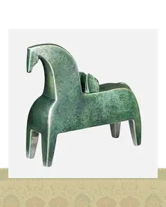مجسمه اسب شبدیز - خاکستری آبی